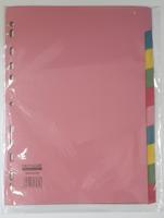 A4 Manilla Subject Dividers Pastel Colours (10 Part) 
