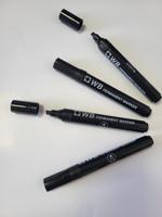 Permanent Marker Chisel Tip Black (10 Pack)
