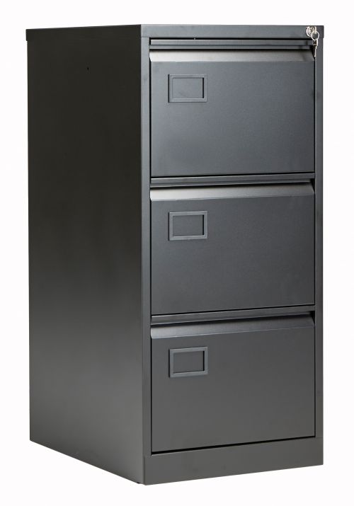 Bisley 3 Drawer Contract Steel Filing Cabinet - Black