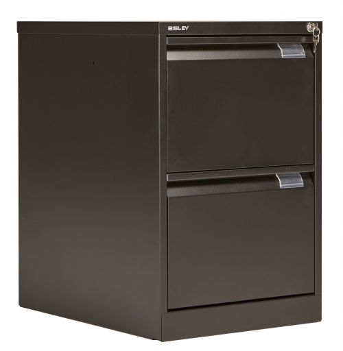 Bisley 2 Drawer Classic Steel Filing Cabinet - Black