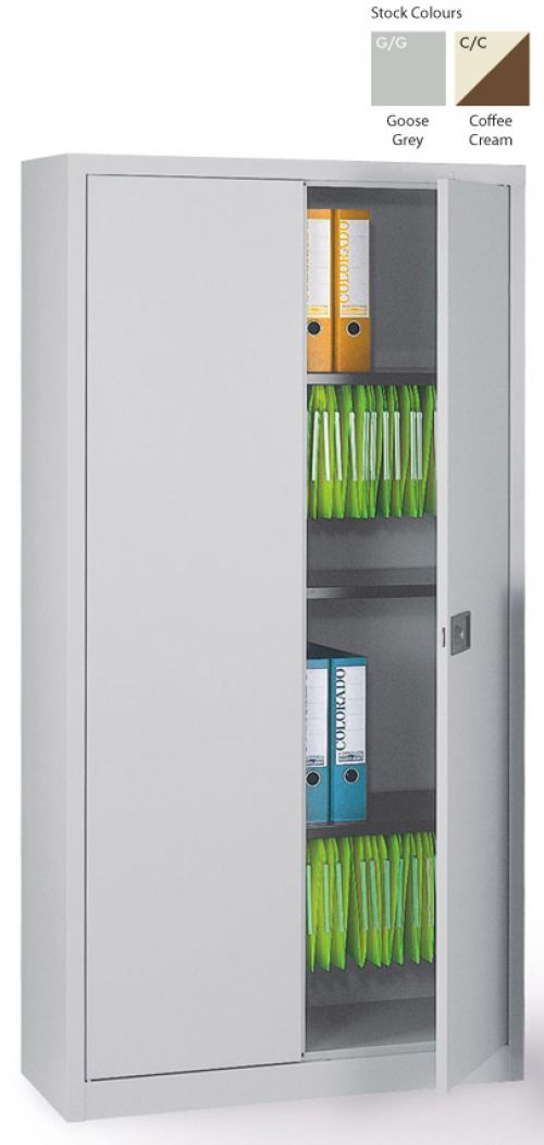 Context Storage 2 Door Cupboard 3 Shelves Coffee Cream1806h mm E722AO3-av5av6