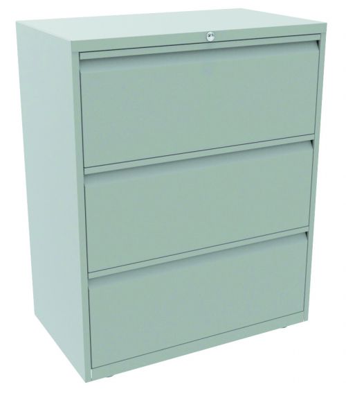 Bisley 3 Drawer Essentials Steel Side Filer - Light Grey