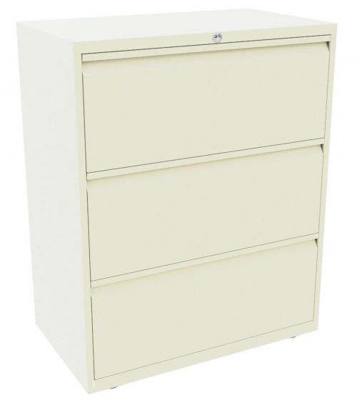 Bisley 3 Drawer Essentials Steel Side Filer - Chalk