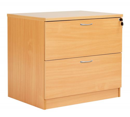 Fraction Plus Desk High Lateral Filing Cabinet - Beech