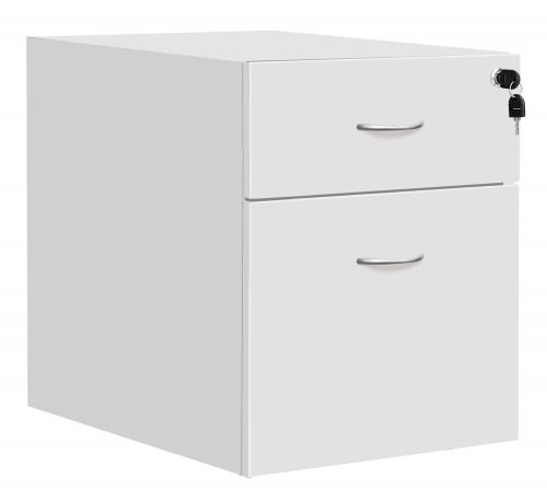 Fraction Plus 2 Drawer Fixed Pedestal - White