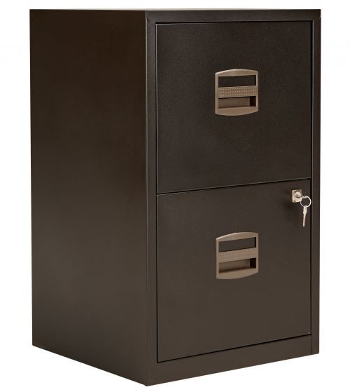 Bisley 2 Drawer A4 Home Filing Cabinet - Black