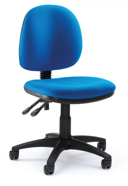 Pyramid Mid Back Operator Chair with Permanent Contact - Blue