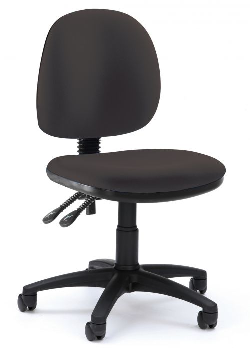 Pyramid Mid Back Operator Chair with Tilt Mechanism - Black