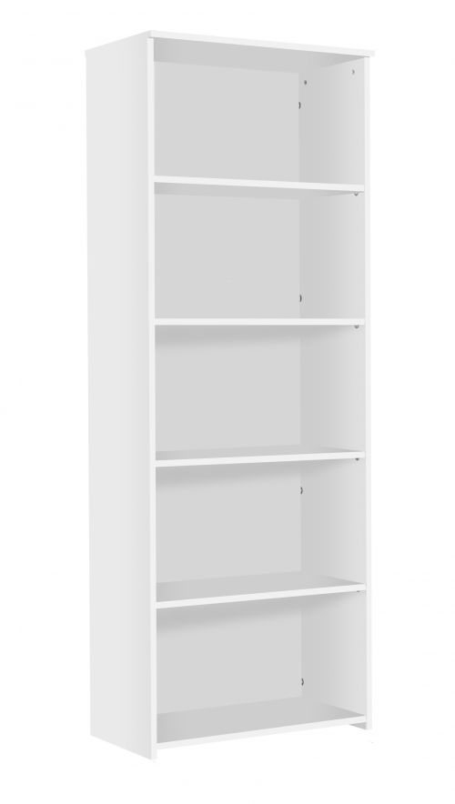 Eco 18 Premium Bookcase inc. 4 Shelves - White