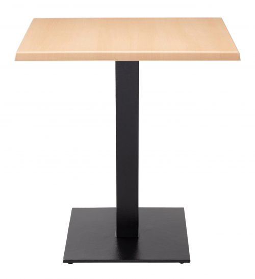 Forza Square Dining Table - Beech with Black Column