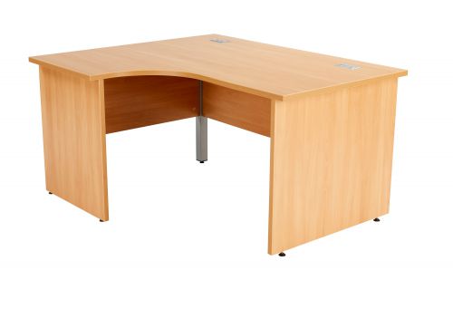 Fraction Plus Panel End Left Hand 140 Core Workstation - Beech