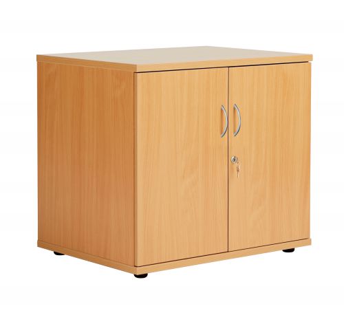 Fraction Plus Desk High Double Door Cupboard inc. 1 Shelf - Beech