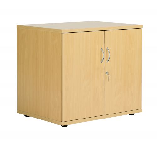 Fraction Plus Desk High Double Door Cupboard inc. 1 Shelf - Nova Oak