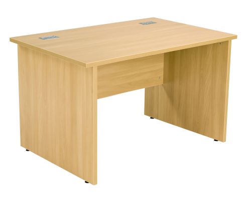 Fraction Plus Panel End 120 Rectangular Workstation - Nova Oak