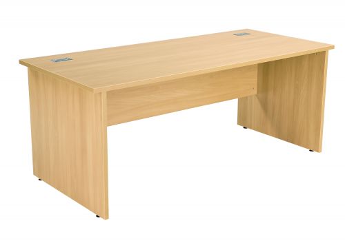 Fraction Plus Panel End 180 Rectangular Workstation - Nova Oak