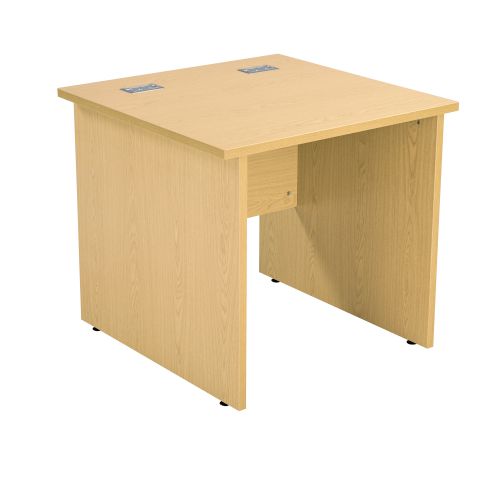Fraction Plus Panel End 80 Rectangular Workstation - Nova Oak