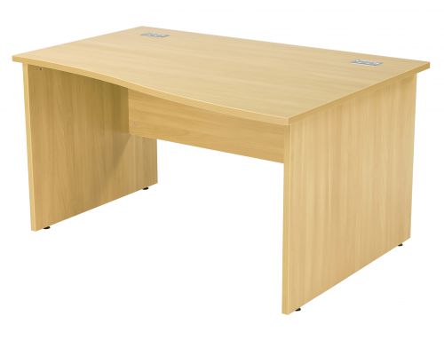 Fraction Plus Panel End Right Hand 140 Wave Workstation - Nova Oak