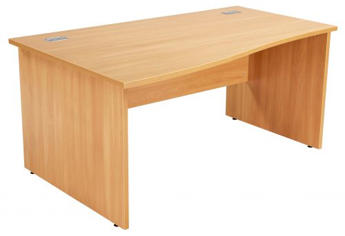 Fraction Plus Panel End Left Hand 160 Wave Workstation - Beech