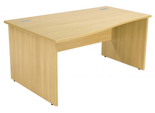 Fraction Plus Panel End Left Hand 160 Wave Workstation - Nova Oak