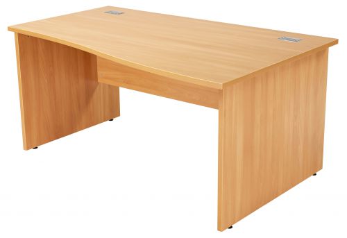 Fraction Plus Panel End Right Hand 160 Wave Workstation - Beech