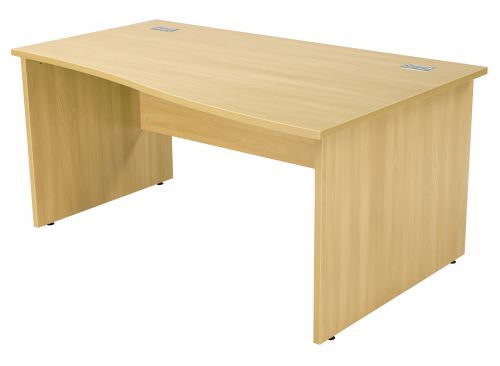 Fraction Plus Panel End Right Hand 160 Wave Workstation - Nova Oak