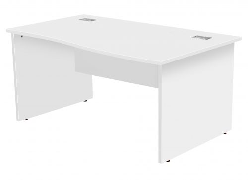 Fraction Plus Panel End Right Hand 160 Wave Workstation - White