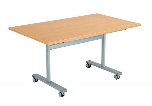 Gyrate Rectangular Flip Top Meeting Table - Beech