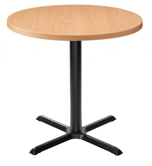 Orlando Round Dining Table - Beech with Black Column