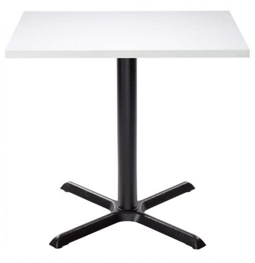 Orlando Square Dining Table - White with Black Column
