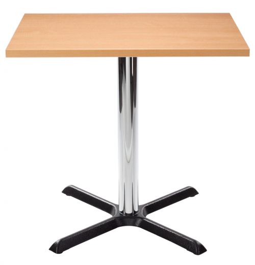 Orlando Square Dining Table - Beech with Chrome Column