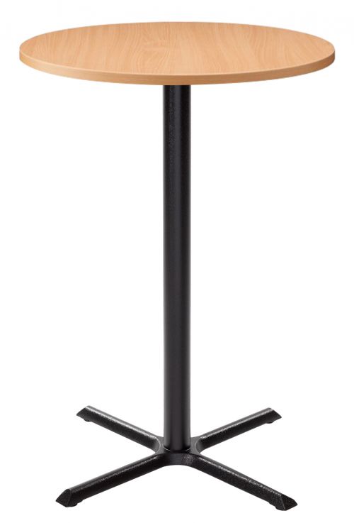 Orlando Poseur Round Dining Table - Beech with Black Column