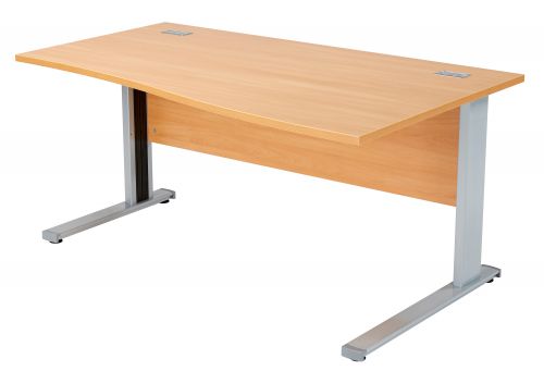 Workmode Plus Right Hand Wave Workstation - Beech