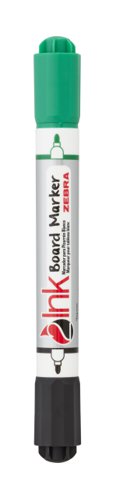 Zebra Double Ended Whiteboard Marker Assorted (Pack 3) with Magnetic Eraser - 2719