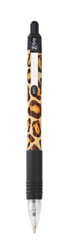 Zebra Z-Grip Animal Ballpoint Pen Cheetah Print Medium Point Black (Pack 12) - 16803