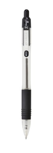 Zebra Z-Grip Retractable Ballpoint 1.0mm Tip Black (Pack 12) - 22210