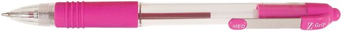 Zebra Z-Grip Retractable Ballpoint Pen 1.0mm Tip Pink (Pack 12) - 22270