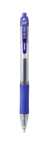 Zebra Sarasa Retractable Gel Rollerball Pen 0.7mm Tip 0.5mm Line Blue (Pack 12) - 46820